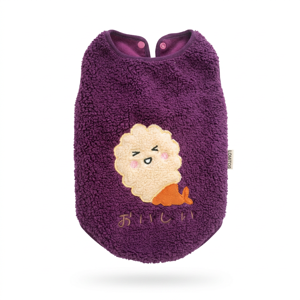 Polera Camarón Morado Lomitos para Perro Pequeño