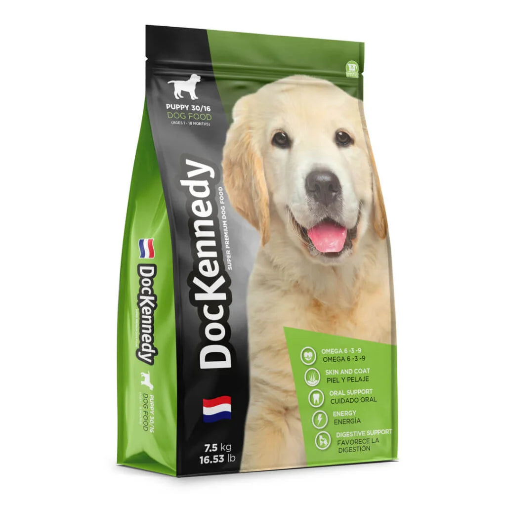 Doc Kennedy Puppy 30/16 para Perros Cachorros (1-18 meses) de Todas las Razas, 7,5 kg – 30% Proteína para Desarrollo, Omega 3/6 para Piel y Pelaje, Digestión Sensible y 100% Natural