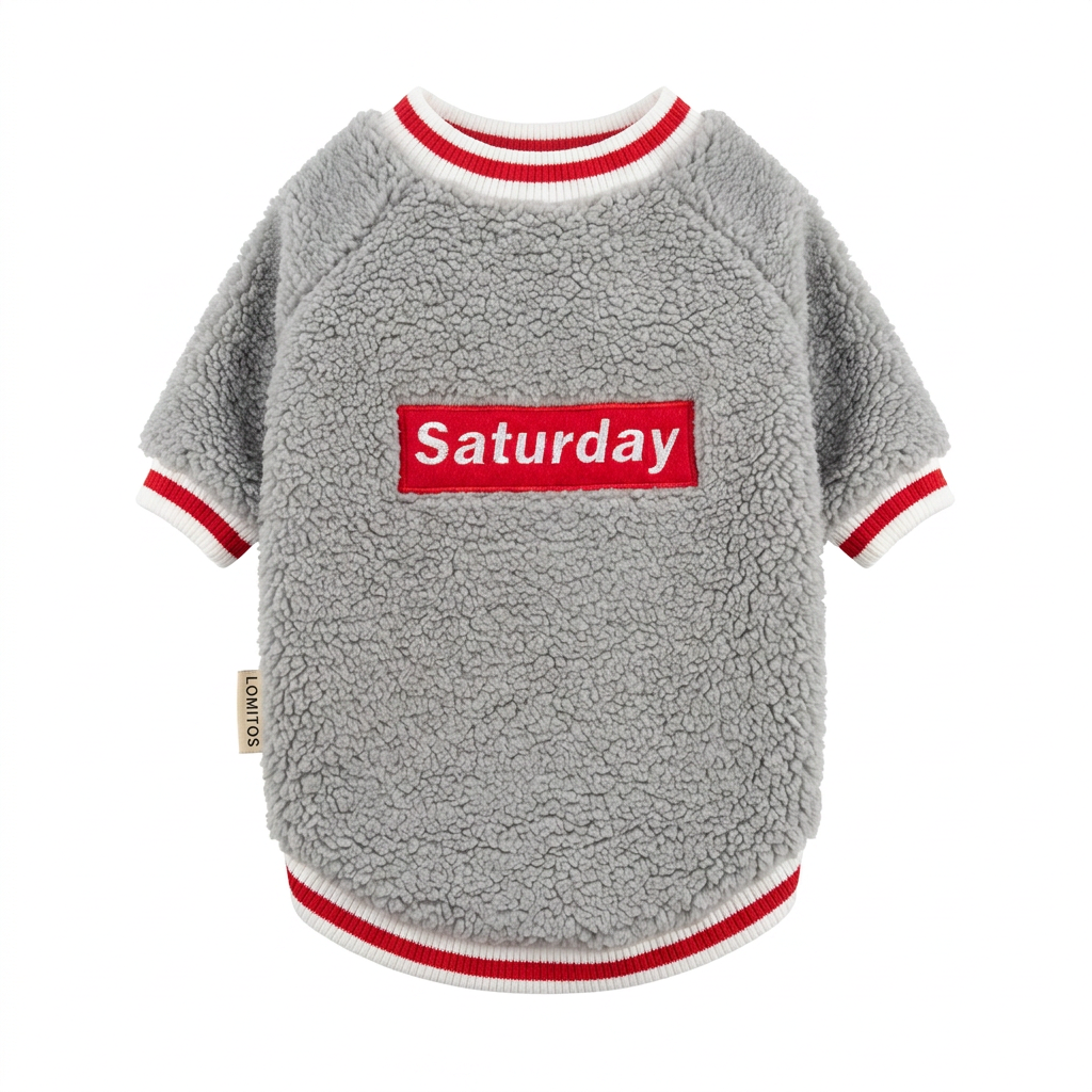 Polera Peludo Saturday Gris Lomitos para Perro Pequeño