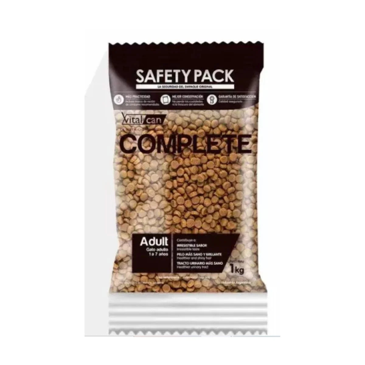 Vitalcan Complete Alimento para Gatos Adultos, 1 kg – Protección Sistema Digestivo, Urinario y Piel Sana.