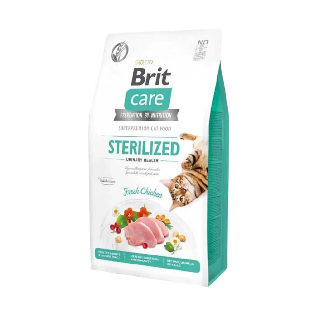 Brit Care Urinary Health para Gatos Esterilizados Adultos 2kg – Cuidado Urinario y Renal con Espino Amarillo, pH Controlado y Bajo en Magnesio