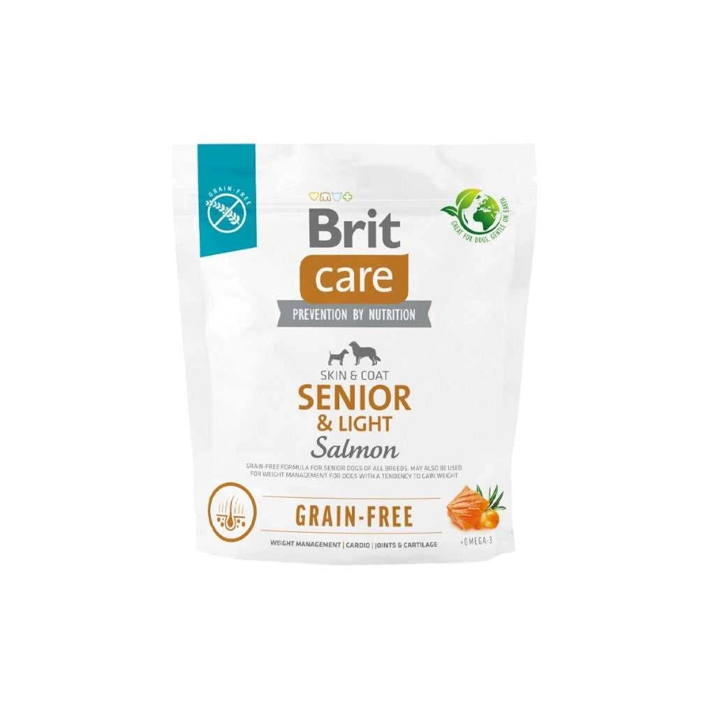 Brit Care Grain Free Senior & Light Salmón para Perros Senior (7+ años) y con Tendencia al Sobrepeso 3kg/12kg – Control de Peso, Soporte Articular y Piel Saludable con Omega 3