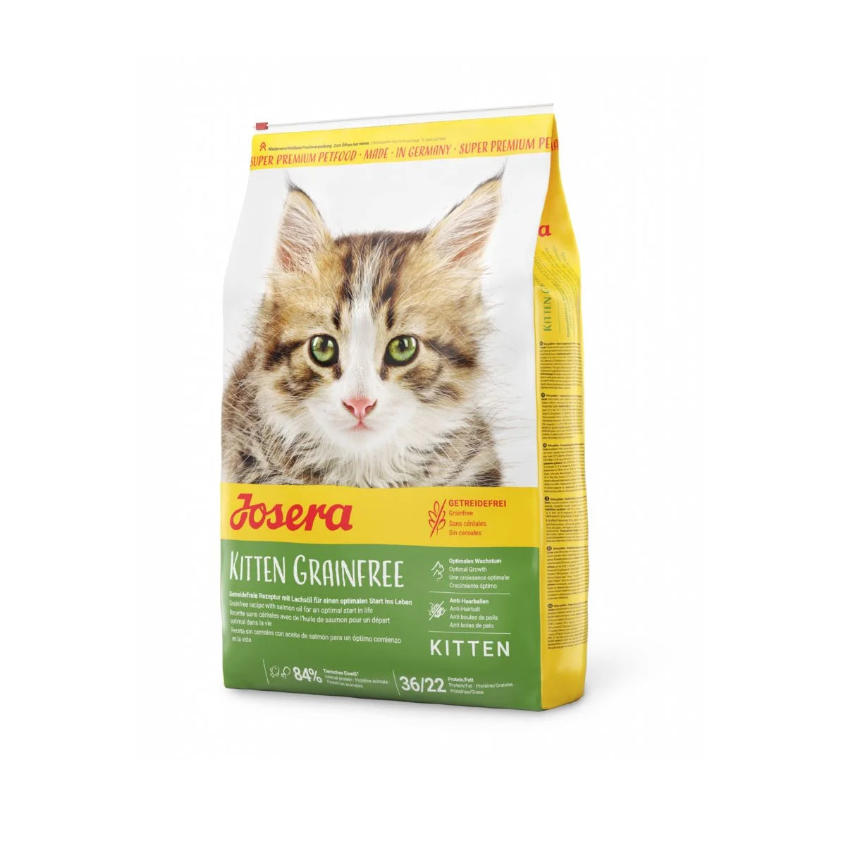 Josera Kitten Alimento para Gatitos y Gatas Gestación/Lactancia, 2 kg – Sin Cereales, Digestión Sensible y Control de Bolas de Pelo.