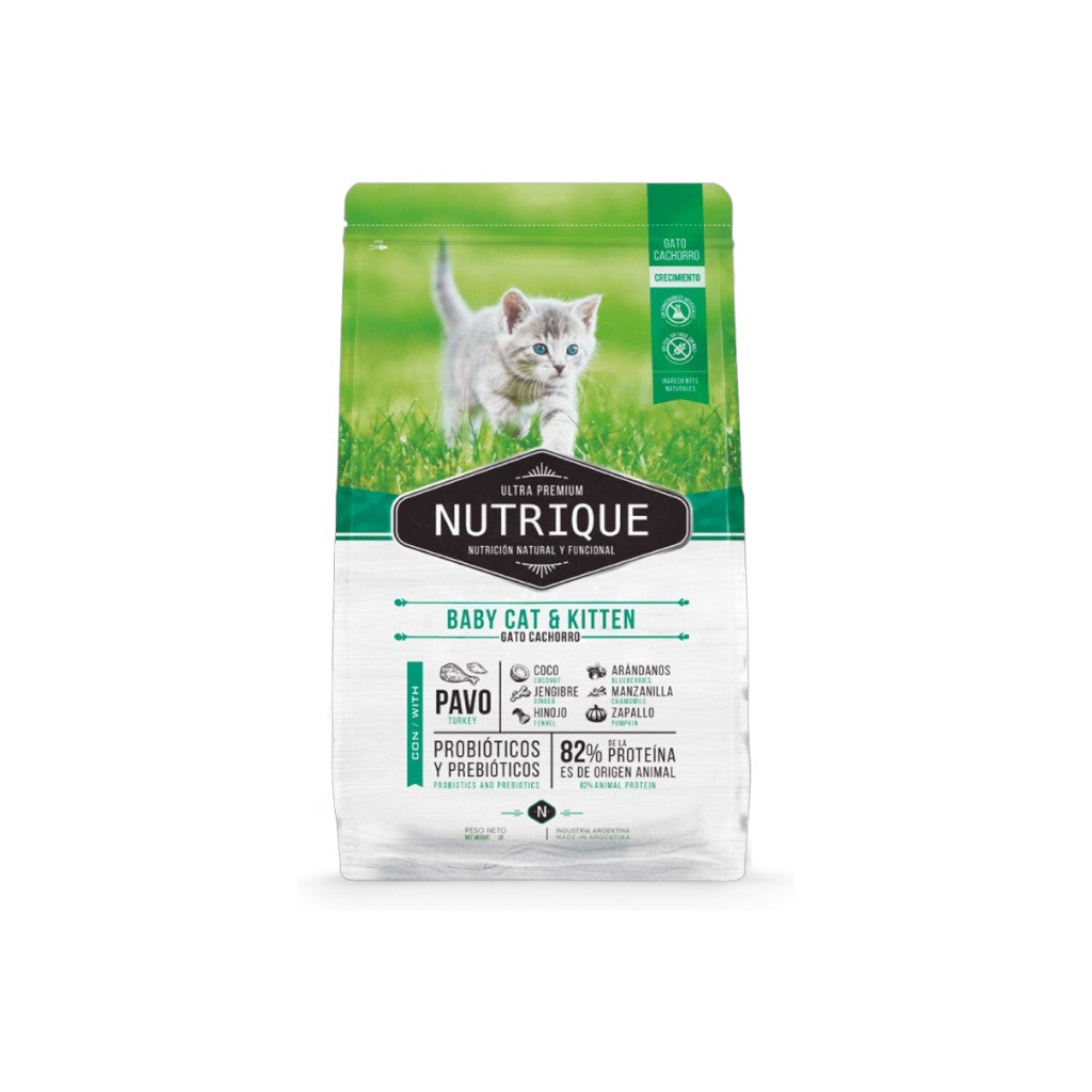 NUTRIQUE GATO BABY CAT & KITTEN 2 y 7,5 Kg. Alimento para Gato 🐈