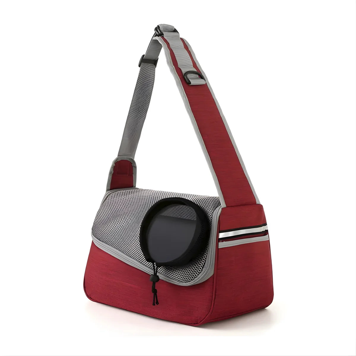 Mondo Mascota Bolso Transportador para Mascotas Pequeñas Hasta 6 kg Rojo – Base Sólida, Ventilación Superior y Asa Acolchada.