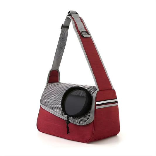 Mondo Mascota Bolso Transportador para Mascotas Pequeñas Hasta 6 kg Rojo – Base Sólida, Ventilación Superior y Asa Acolchada.