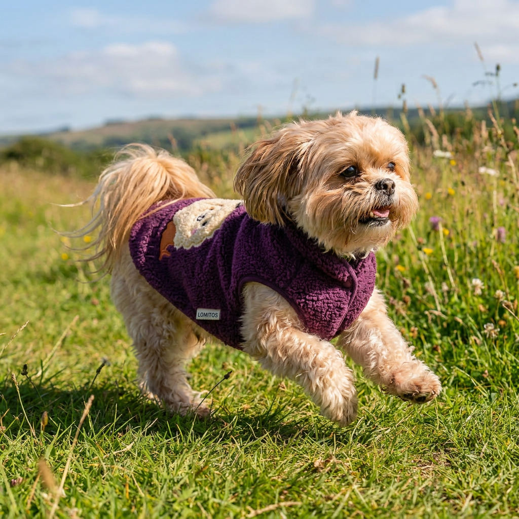 Polera Camarón Morado Lomitos para Perro Pequeño