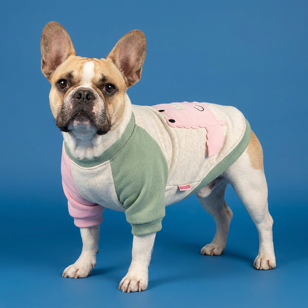 Polera Dinosaurio Rosado Lomitos para Perro Pequeño