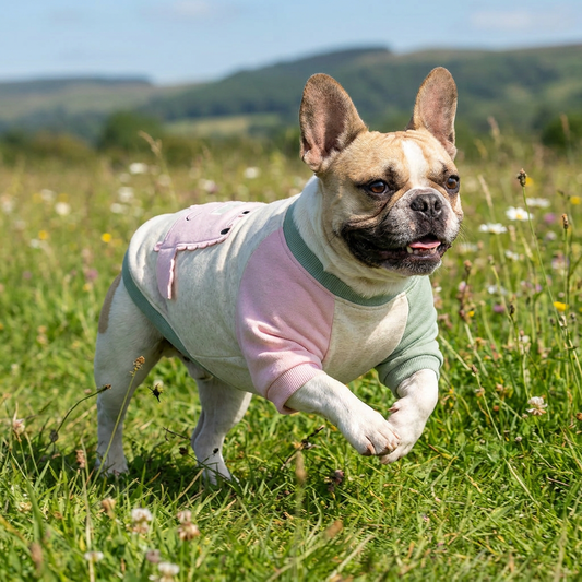Polera Dinosaurio Rosado Lomitos para Perro Pequeño