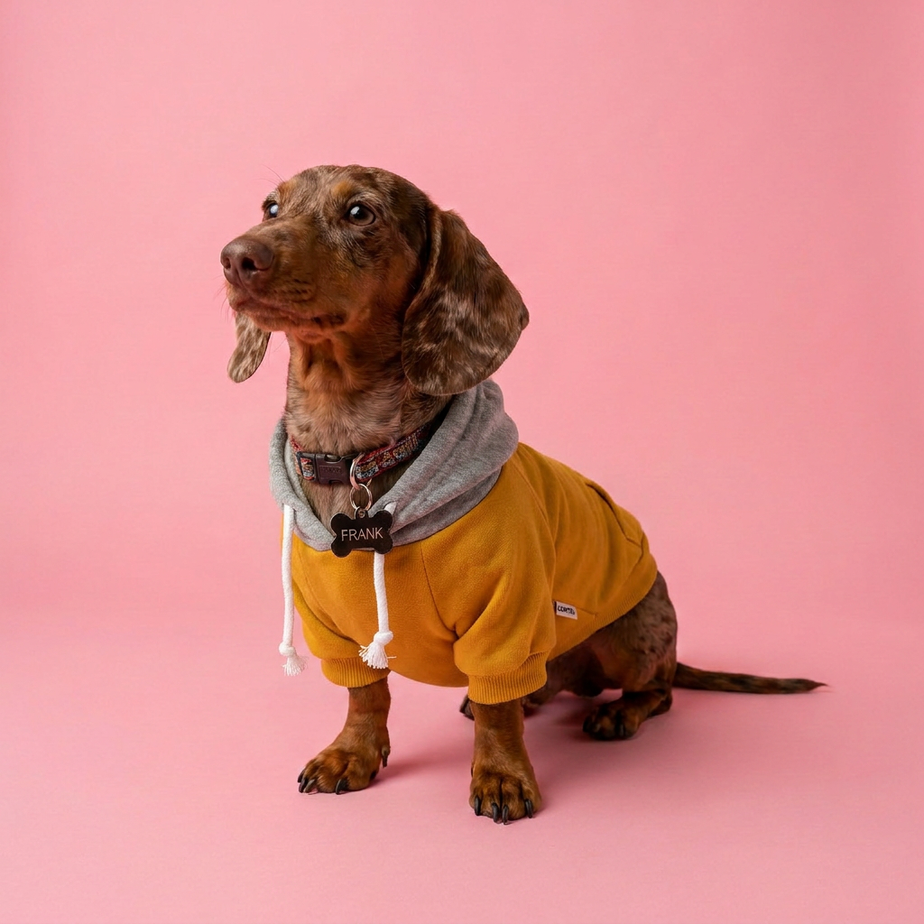 Hoodie Amarillo Lomitos para Perro Pequeño