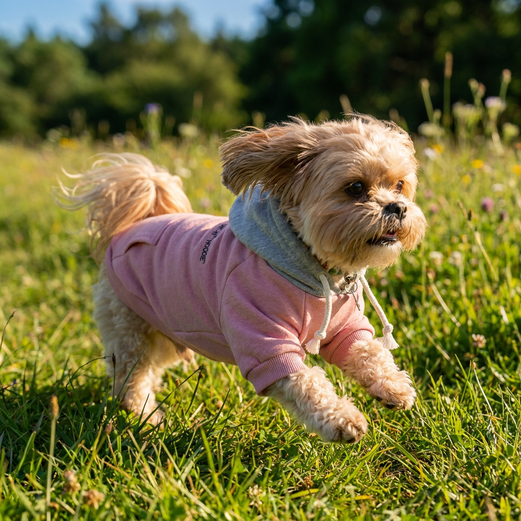 Hoodie Rosado Lomitos para Perro Pequeño