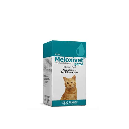 Drag Pharma Meloxivet Gato Solución Oral 30 ml – Meloxicam 0.5 mg/ml para Dolor Agudo y Osteoartritis.
