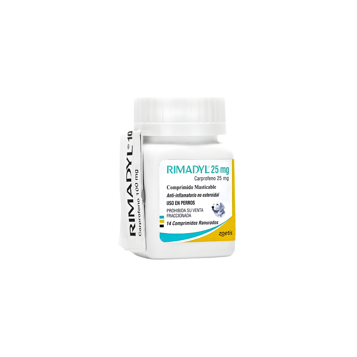 Zoetis Rimadyl Analgésico para Perros 25 mg – Carprofeno para Osteoartritis y Dolor Postquirúrgico en Tabletas Masticables Palatables.