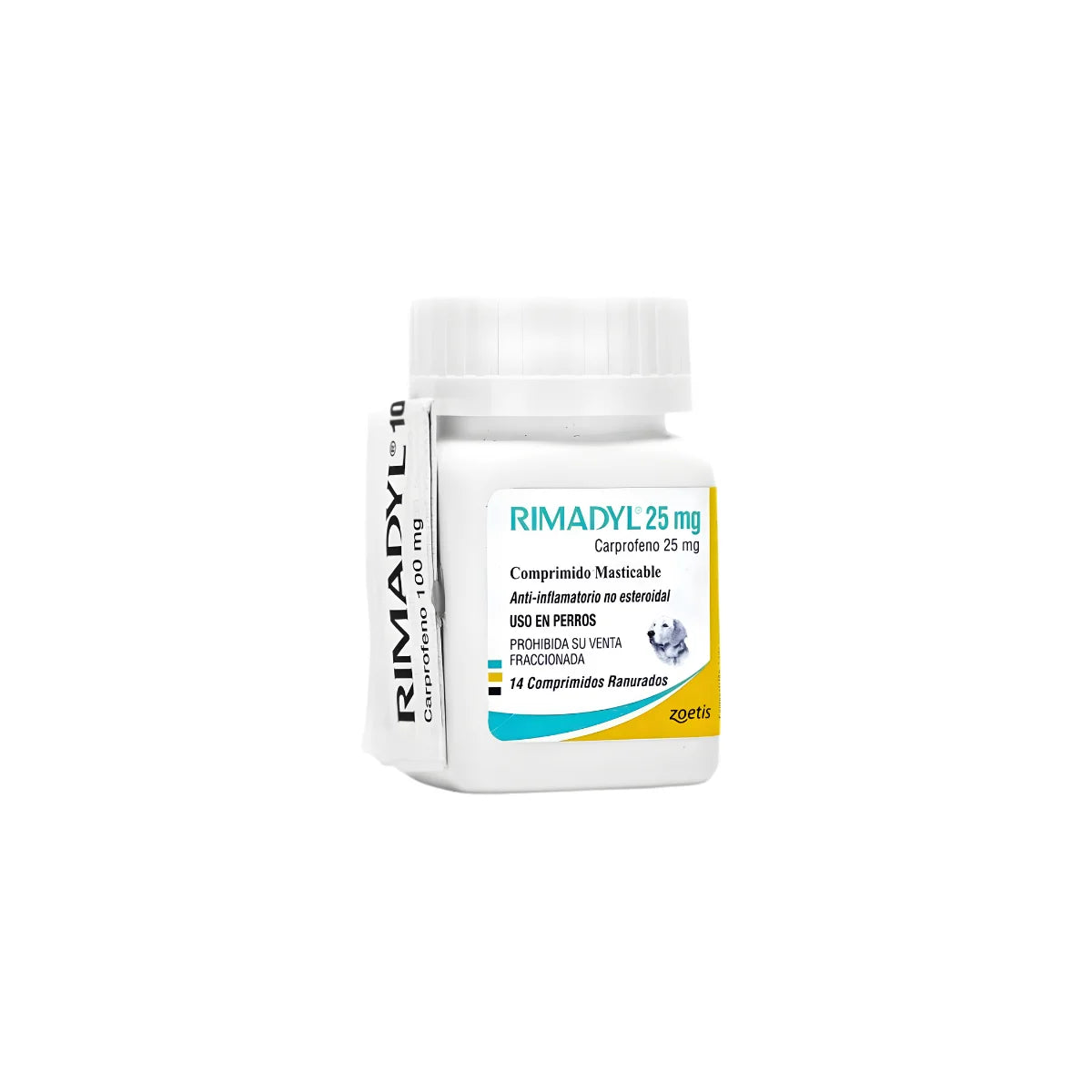 Zoetis Rimadyl Analgésico para Perros 25 mg – Carprofeno para Osteoartritis y Dolor Postquirúrgico en Tabletas Masticables Palatables.