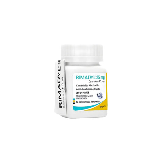 Zoetis Rimadyl Analgésico para Perros 25 mg – Carprofeno para Osteoartritis y Dolor Postquirúrgico en Tabletas Masticables Palatables.
