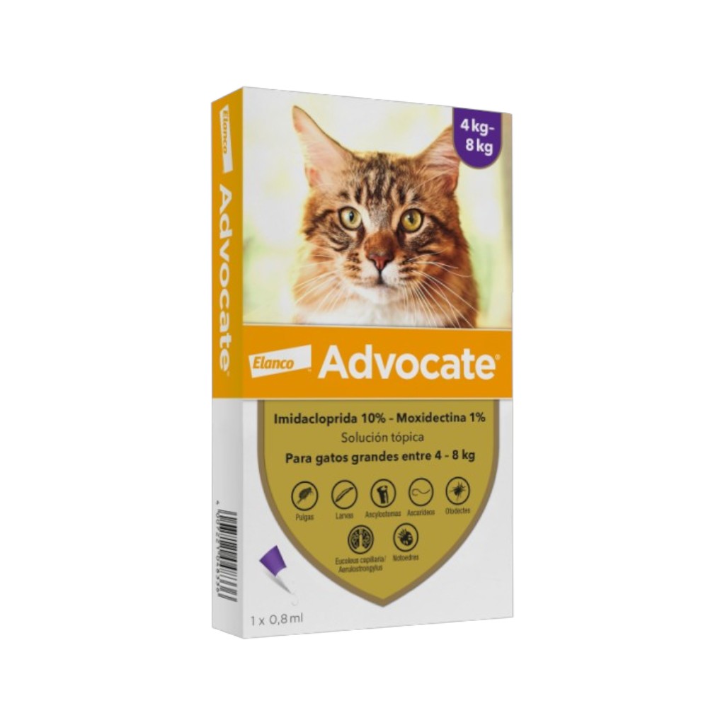 ADVOCATE Gatos Antiparasitarios de 4 - 8 kg. 🐈