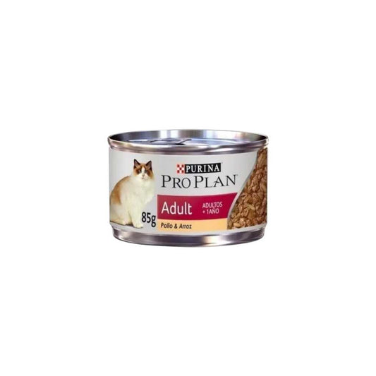 Purina ProPlan Alimento Húmedo de Pollo con Arroz para Gatos Adultos, 85g – Alimento Húmedo Completo y Balanceado con Proteína de Pollo y Nutrición Premium