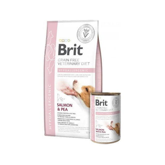 Brit Dieta Veterinaria Hipoalergénica Libre de Granos para Perros Adultos 2 kg – Alivia Dermatitis y Problemas Digestivos por Alergias Alimentarias
