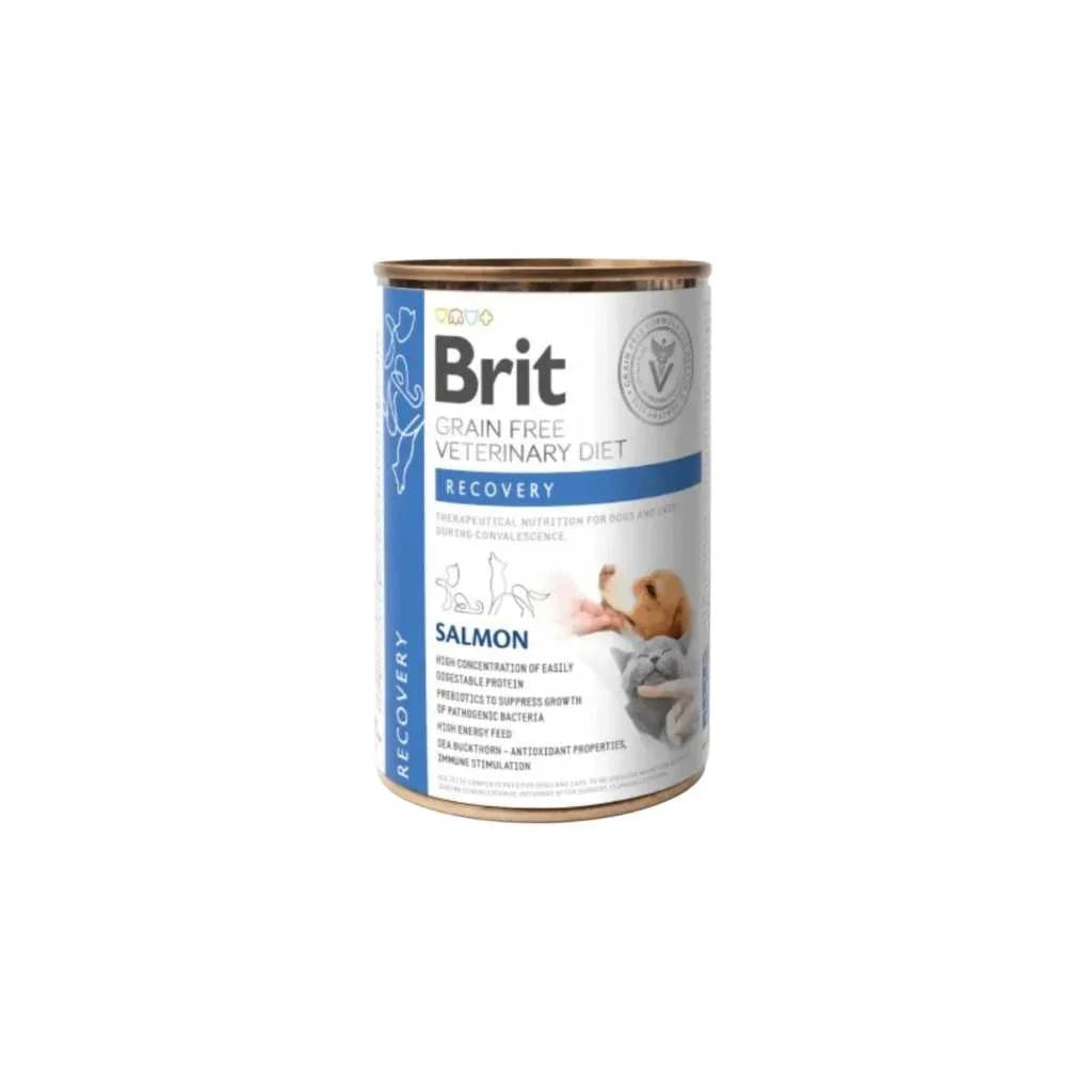 Brit Dieta Veterinaria Recovery Alimento Húmedo para Perros y Gatos, 400g – Recuperación Muscular y Nutricional Intensiva en Postoperatorio o Convalecencia