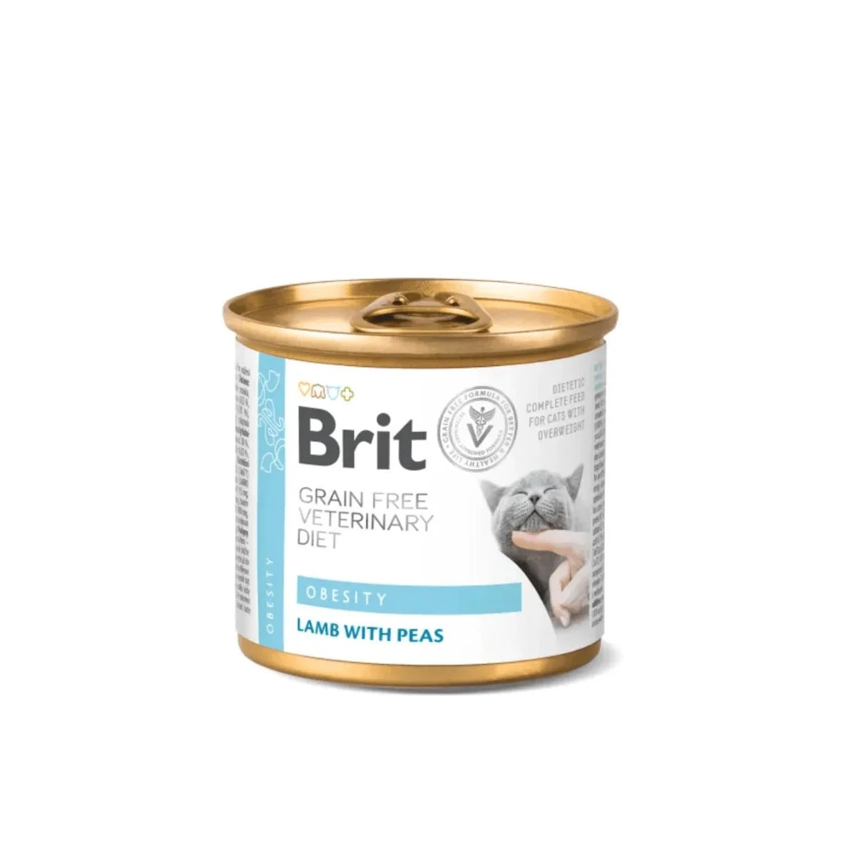 Brit Dieta Veterinaria Obesity Alimento Húmedo para Gatos con Sobrepeso, 200g – Reducción Controlada de Peso y Mantenimiento Posterior para Gatos con Sobrepeso