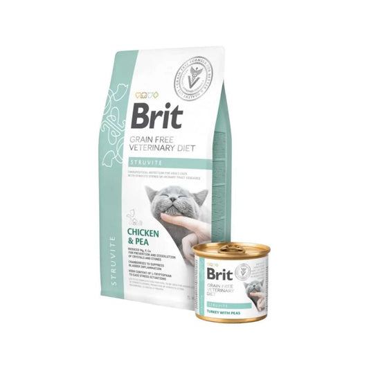 Brit Dieta Veterinaria Struvite para Gatos Adultos 2kg – Disuelve Cálculos de Estruvita, Previene Infecciones Urinarias y Controla la Cistitis Idiopática Felina