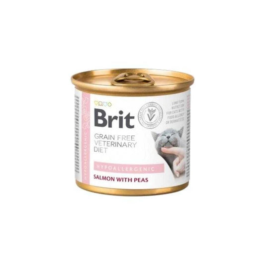 Brit Dieta Veterinaria Hipoalergénica Alimento Húmedo para Gatos Adultos 200g – Alivia Reacciones Alérgicas Causadas por Intolerancia Alimentaria