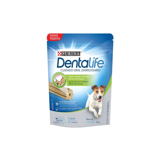 Purina Dentalife Snack Dental para Perros Pequeños Adultos, 42 gr – Limpieza Dental Profunda con Textura Porosa