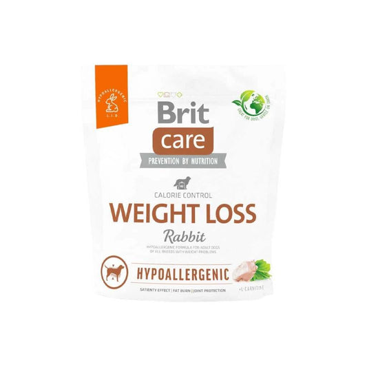 Brit Care Conejo Pérdida de Peso Hipoalergénico para Perros Adultos de Todas las Razas, 3kg – Control de Peso con Proteína de Conejo, Ideal para Tratar Sobrepeso