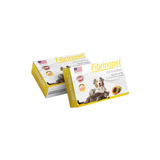 Vitanimal Fibrinopet Suplemento Antiinflamatorio Natural para Perros y Gatos 300mg 30 Comp