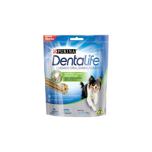 Purina Dentalife Snack Dental para Perros de Raza Mediana y Pequeña, 119gr – Textura Porosa que Reduce el Sarro y Ayuda a la Limpieza de Dientes de Difícil Acceso
