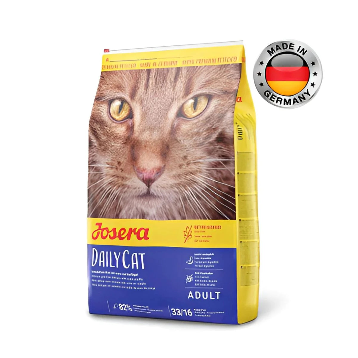 Josera DailyCat para Gatos Adultos de Interior y Exterior, 2kg – Alimento Completo Libre de Granos, Nutrición Balanceada para Alimentación Diaria