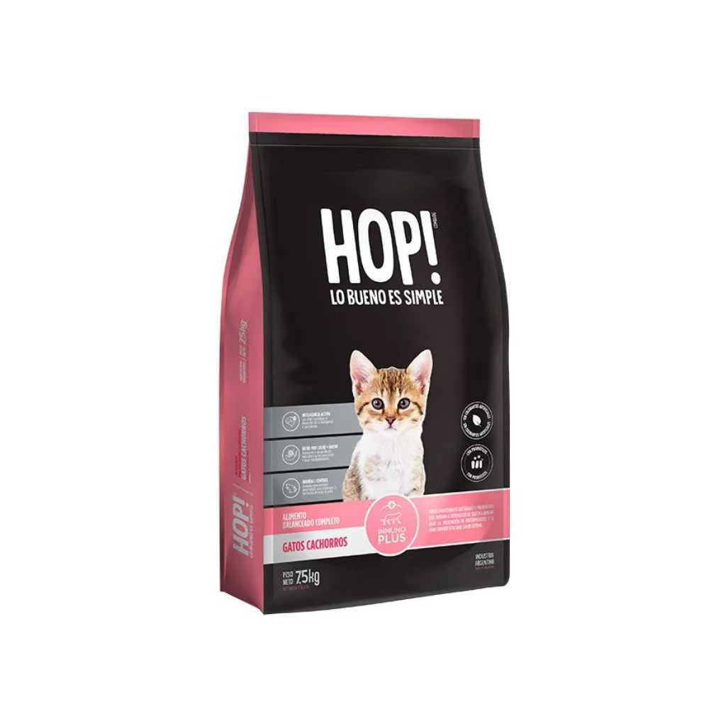 VitalCan HOP! Gato Cachorro para Gatitos (2-12 meses), 7.5kg – Sistema Inmuno Plus con Probióticos, Digestión Sensible y Defensas Fortalecidas – Nutrición Completa