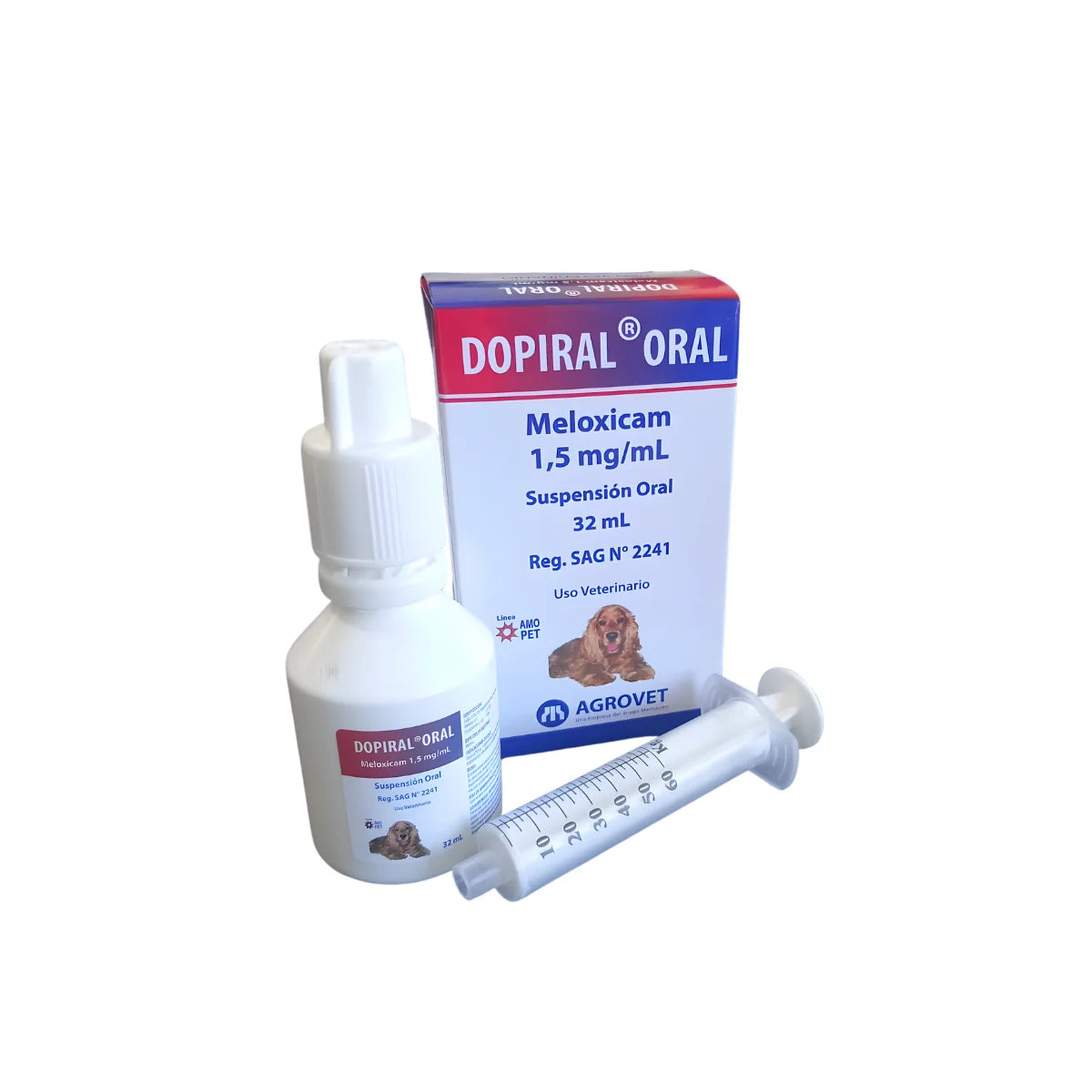 Agrovet Dopiral Suspensión Oral para Perros 32 ml – Alivio del Dolor e Inflamación por Osteoartritis.