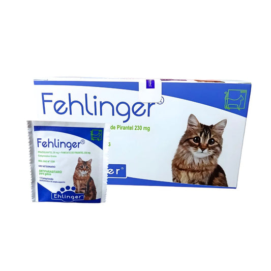 Ehlinger Fehlinger Antiparasitario Interno para Gatos, 1 Comprimido – Amplio Espectro contra Nematodos y Tenias.