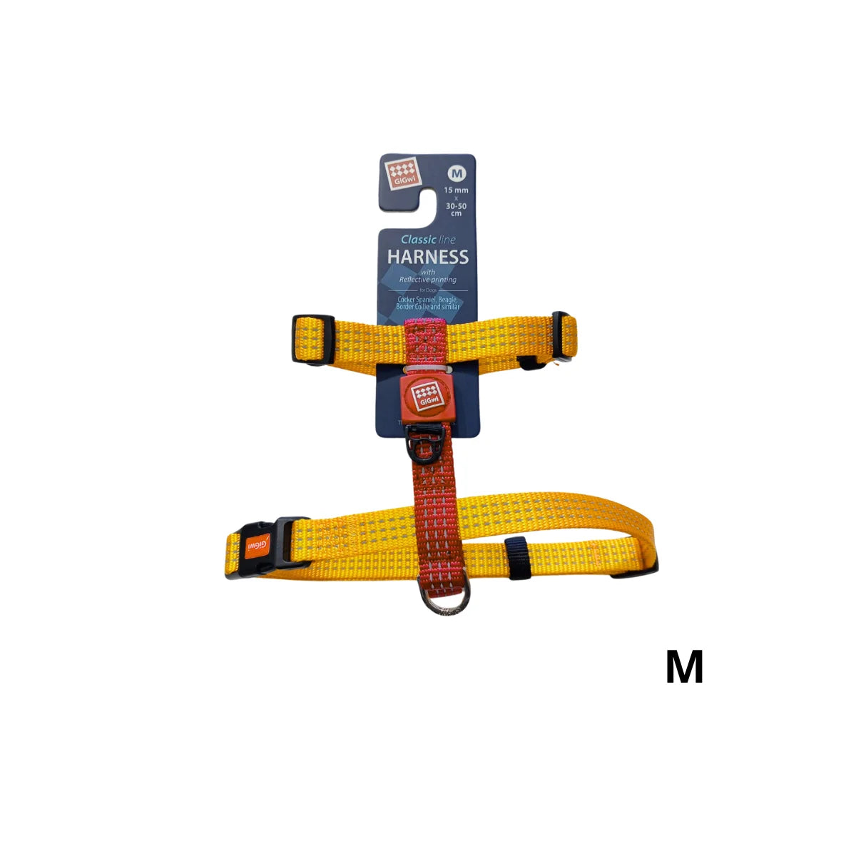 Gigwi Arnés Clásico para Perros Talla M – Diseño Cómodo y Seguro con Clip de Seguridad en Nylon Resistente.