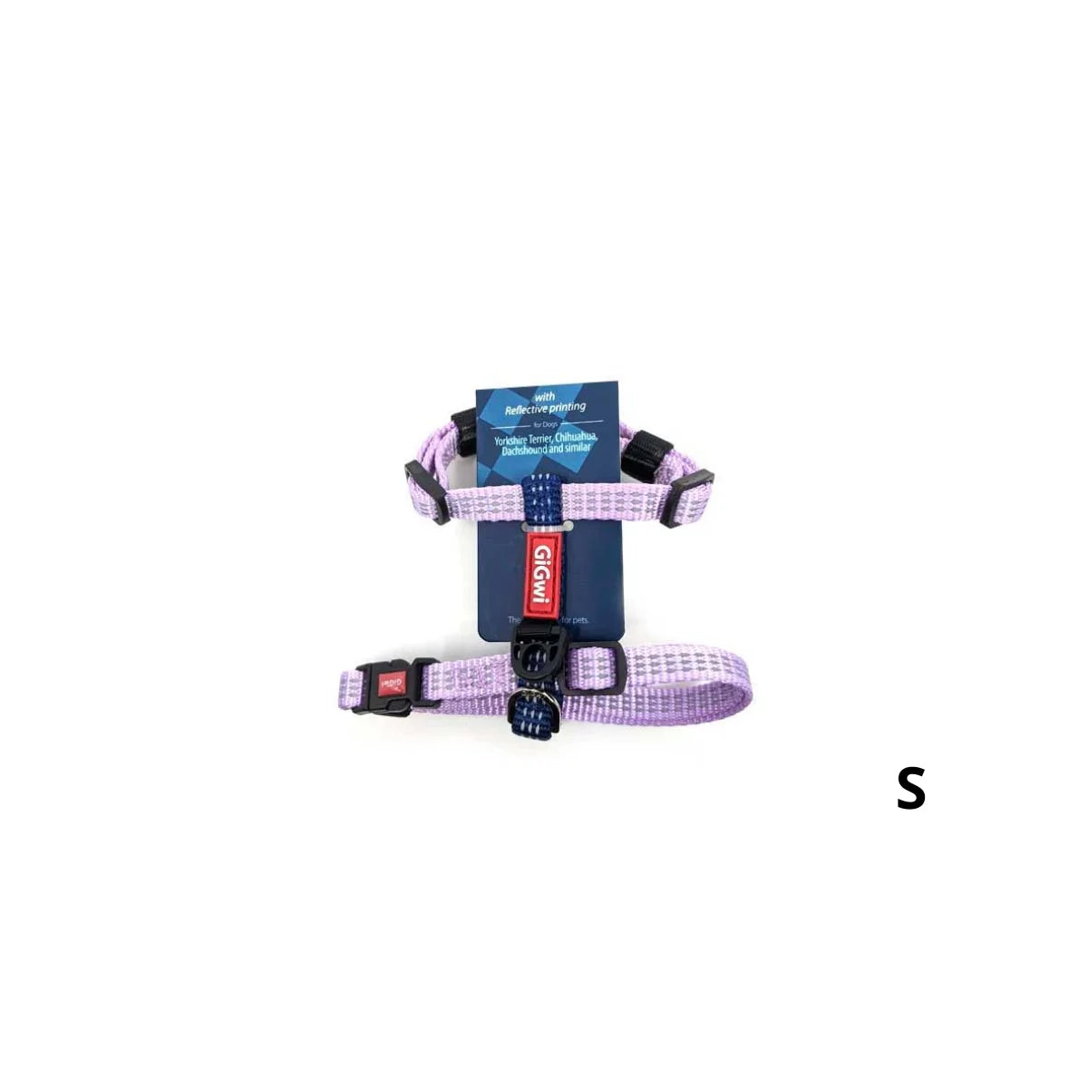 Gigwi Arnés Clásico para Perros Talla S – Diseño Cómodo y Seguro con Clip de Seguridad en Nylon Resistente.