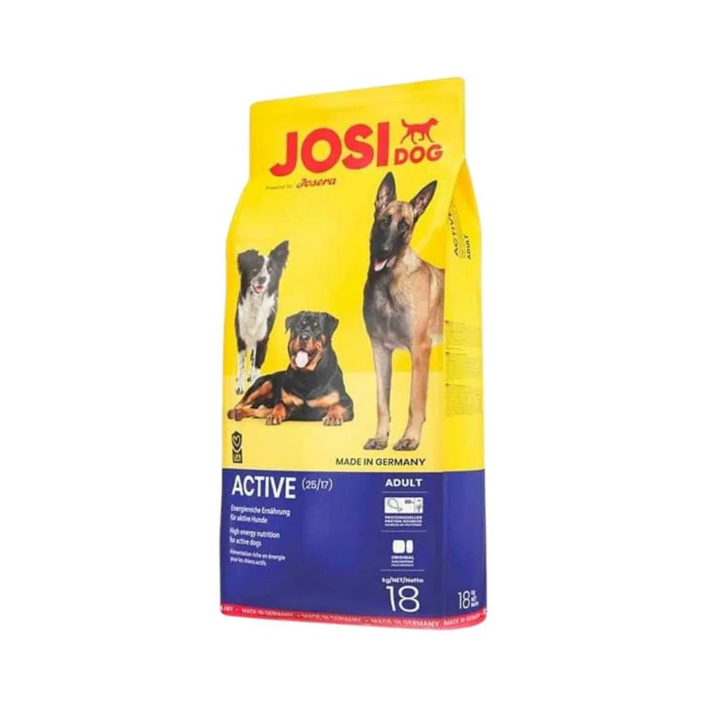 Josera Josidog Active Alimento para Perros Activos y Deportivos Adultos, 15 kg + ¡3 kg gratis! (18 kg total) – Nutrición Completa para Extra Energía y Mantiene Músculos Fuertes