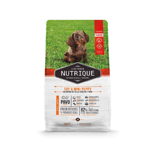 Vitalcan Nutrique Toy & Mini Puppy Alimento para Cachorros (2-10 Meses) de Raza Pequeña y Mini, 3 kg – Con DHA para Desarrollo Cerebral e Inteligencia.