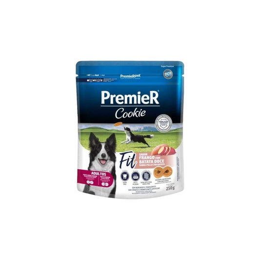 PremieR Cookie Fit Galleta Horneada de Pollo y Batata para Perros Adultos de Todas las Razas, 250g – Snack Saludable para Mantenimiento del Peso y Nutrición Balanceada