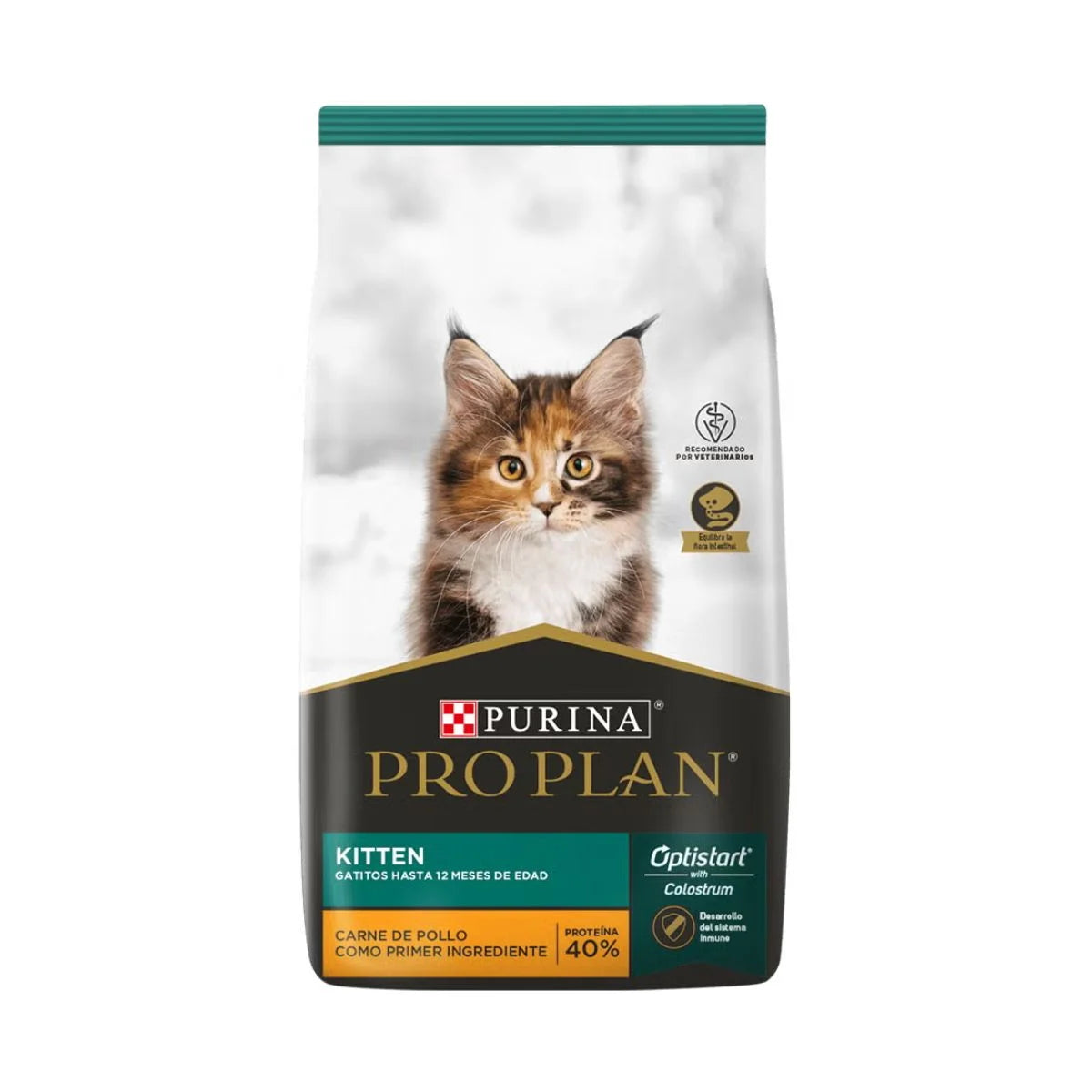 Purina Pro Plan Kitten Alimento para Gatitos Hasta 12 Meses, 3 kg – Con Calostro y Optistart® para Fortalecer las Defensas Naturales.