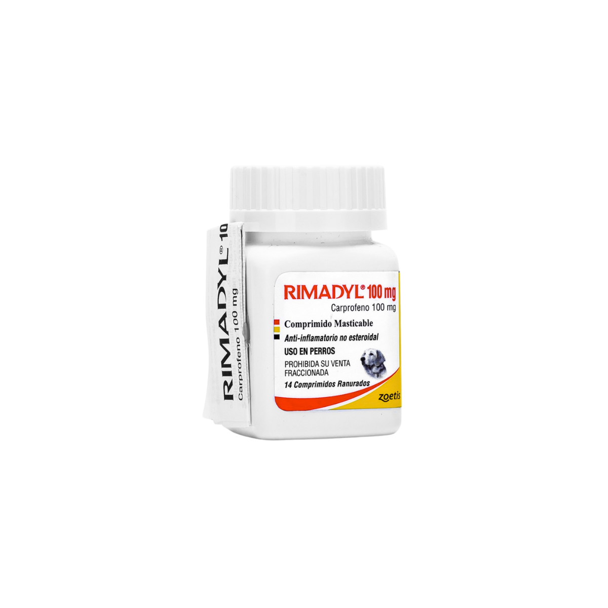 Zoetis Rimadyl Analgésico para Perros 100 mg – Carprofeno para Osteoartritis y Dolor Postquirúrgico en Tabletas Masticables Palatables.