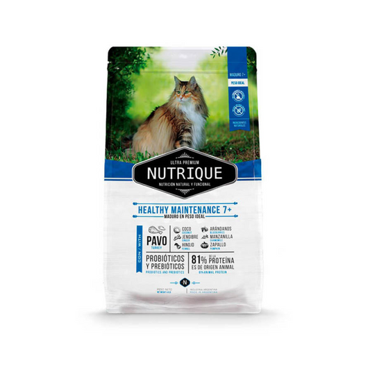 NUTRIQUE SENIOR  GATO ADULTO 7+  de 2 y 7,5 kg. Alimento para Gato 🐈